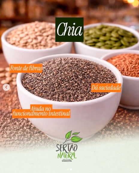Chia e seus benefícios apresentados pela Sertão Natural