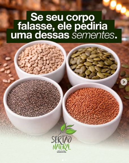 Seleção de sementes naturais apresentada pela Sertão Natural